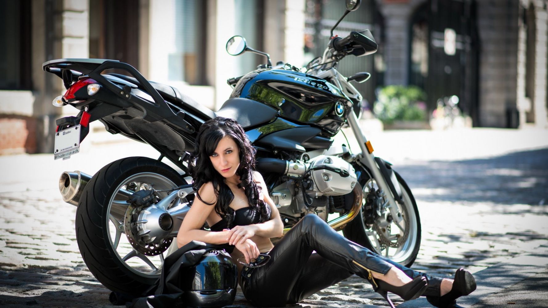 European women on bikes in Vaduz