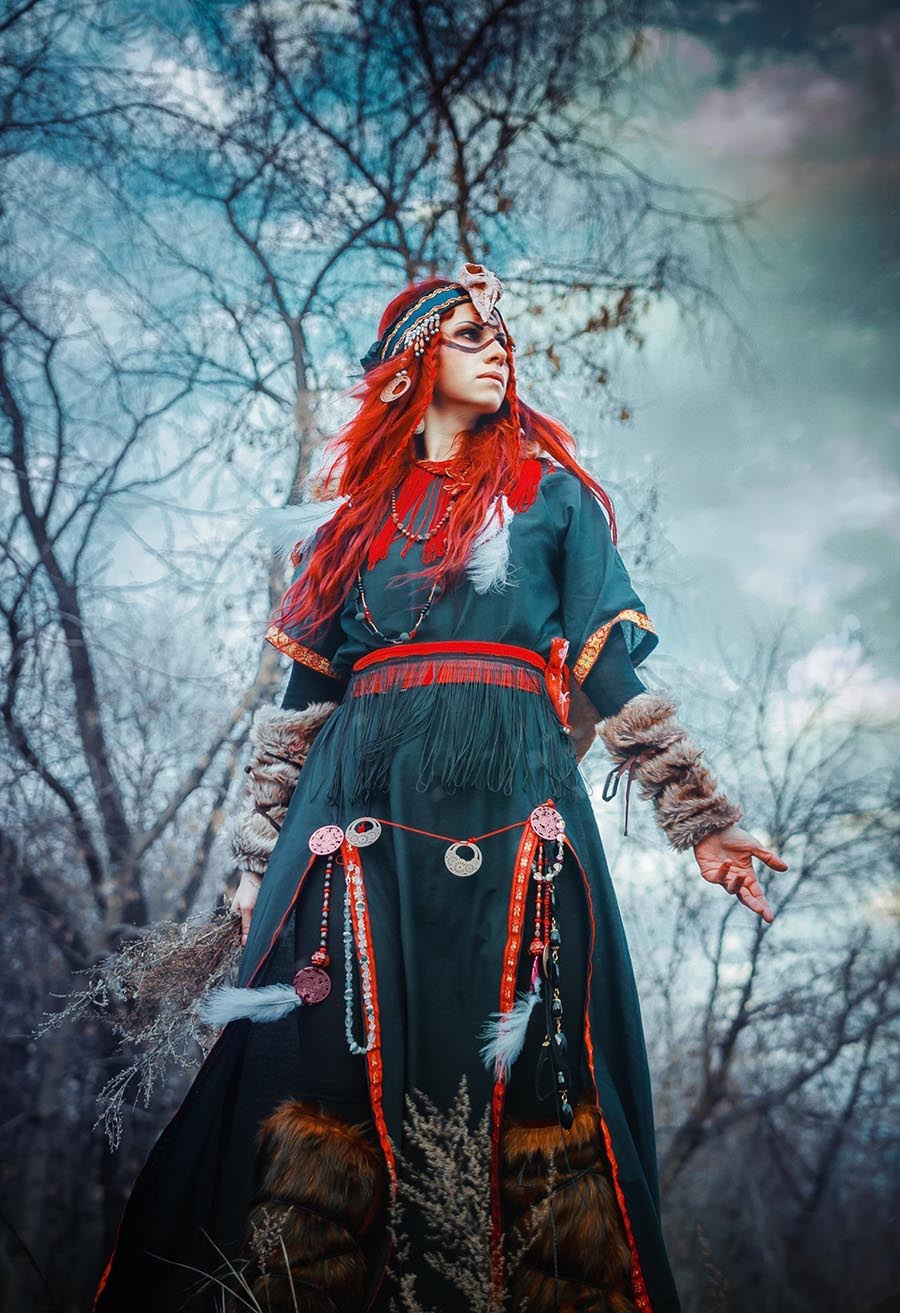 Girls in Slavic costumes underwear in Vaduz